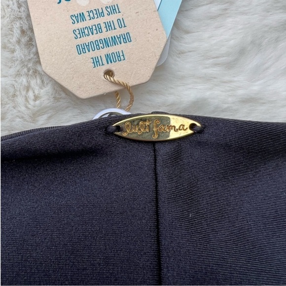 Luli Fama Cheeky Crochet Trim Low Rise Black Hipster Bottom - Picture 6 of 9